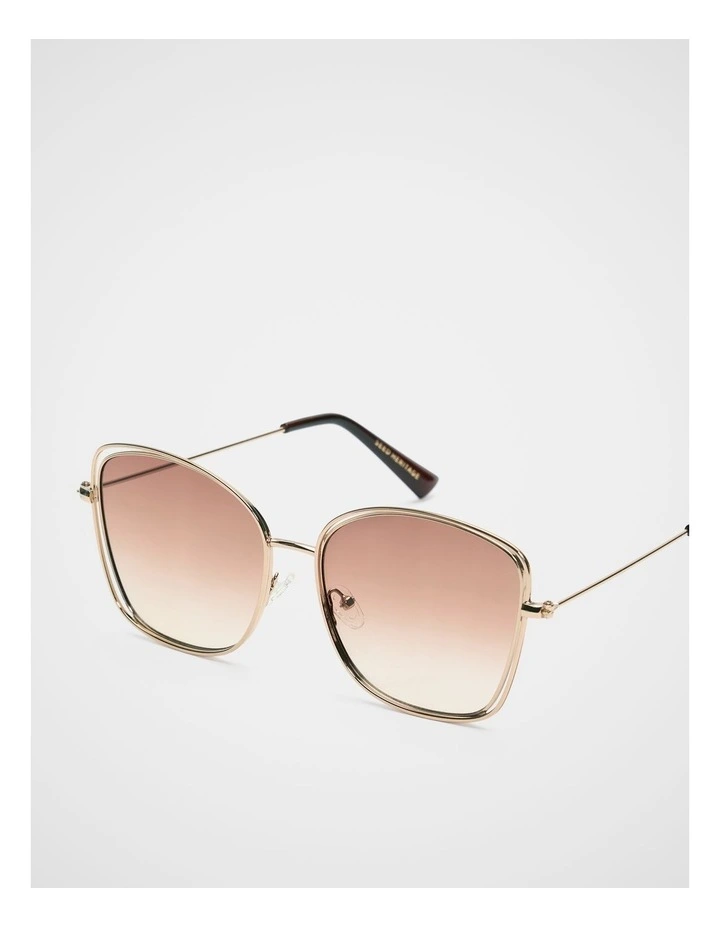 Leah Metal Frame Sunglasses in Gold image 3