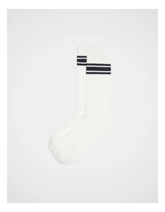 Sports Stripe Crew Sock