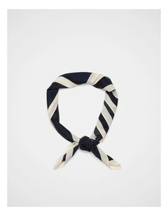 Large Seashell Printed Scarf in Twilight Blue