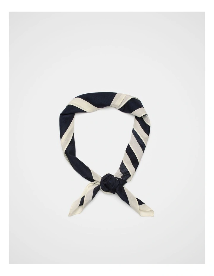 Large Seashell Printed Scarf in Twilight Blue image 1