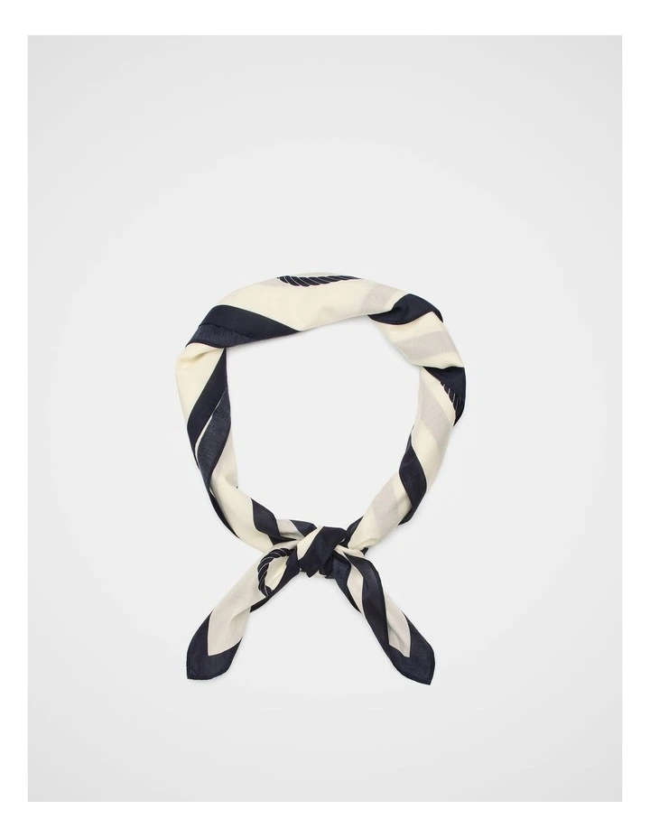 Large Seashell Printed Scarf in Coconut Cream image 1