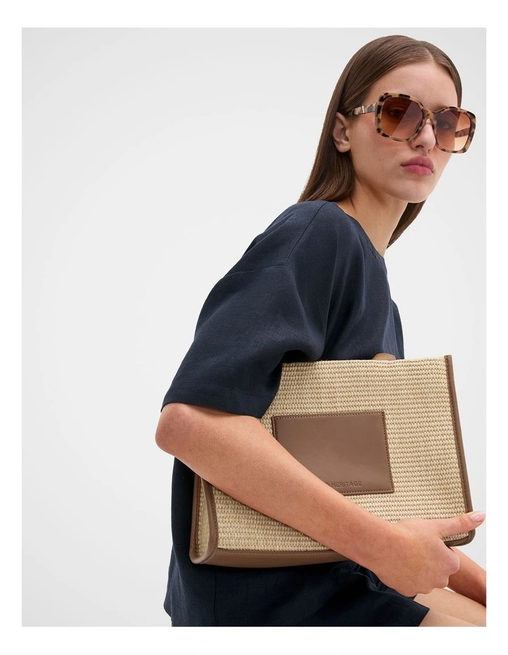 Andi Oversized Sunglasses in Milky Tort image 2