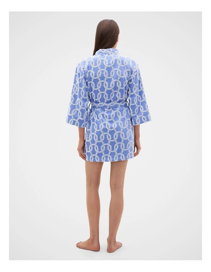 Rope Pool Robe in Sapphire Blue image 3