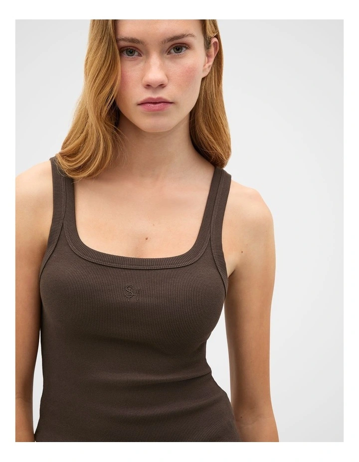 Core Heritage Rib Tank in Dark Espresso image 1