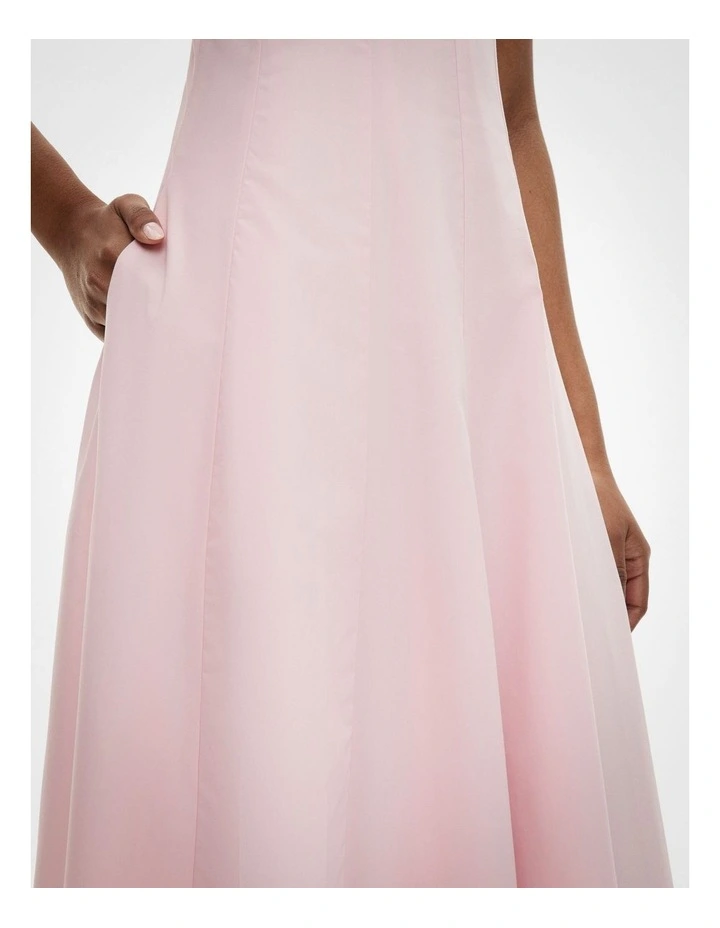 Panelled Midi Dress in Powder image 3