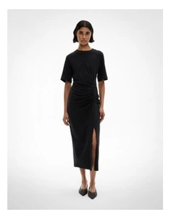 Longline Tee Dress in Black