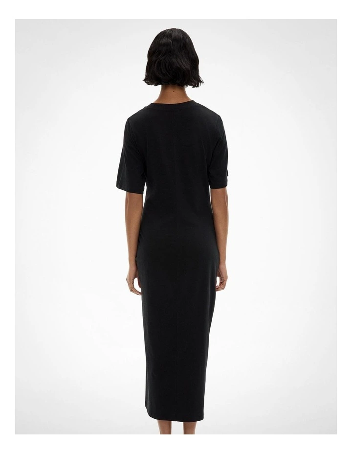 Longline Tee Dress in Black image 4