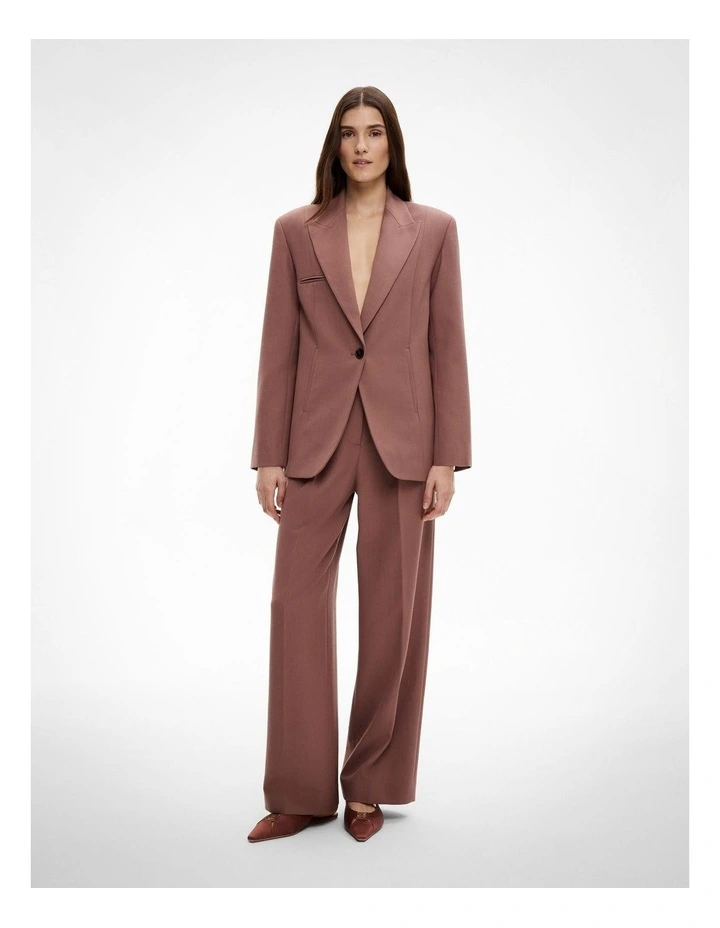 Piped Pocket Blazer in Maple Rose image 2