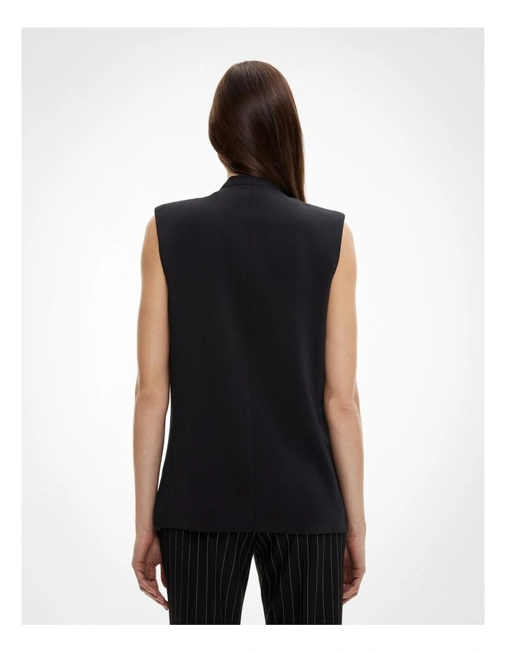 Straight Hem Vest in Black image 5