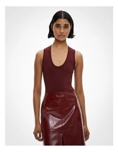 Compact Bodysuit in Bordeaux