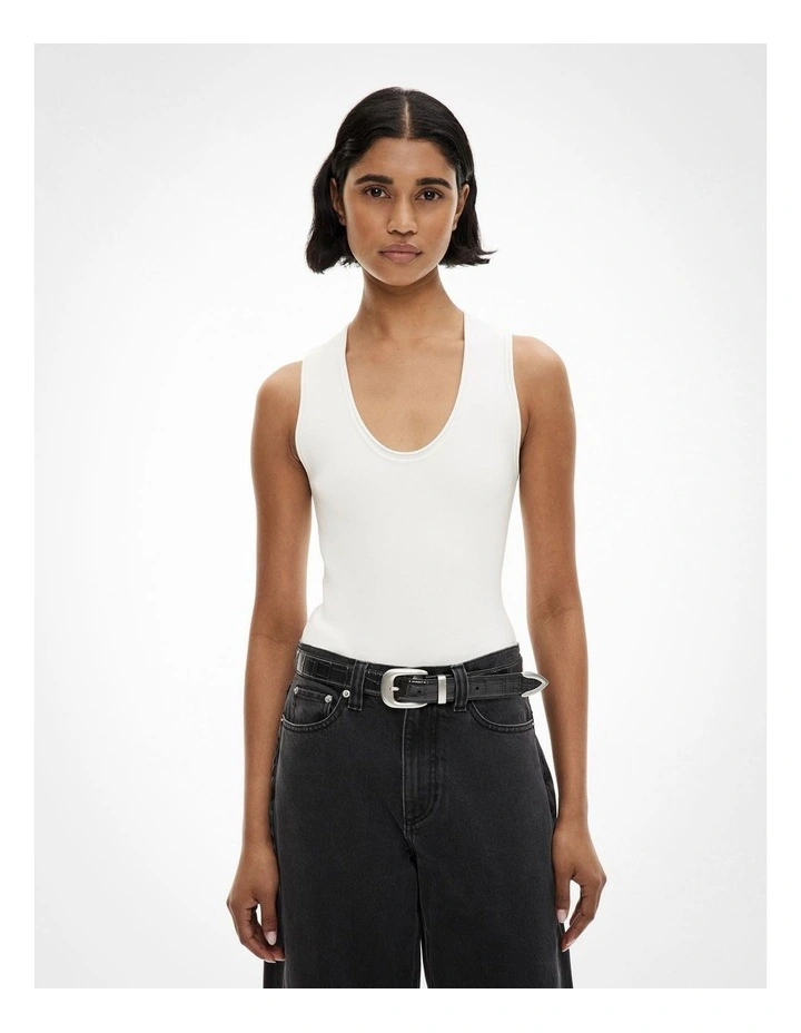Compact Bodysuit in Fresh White image 1