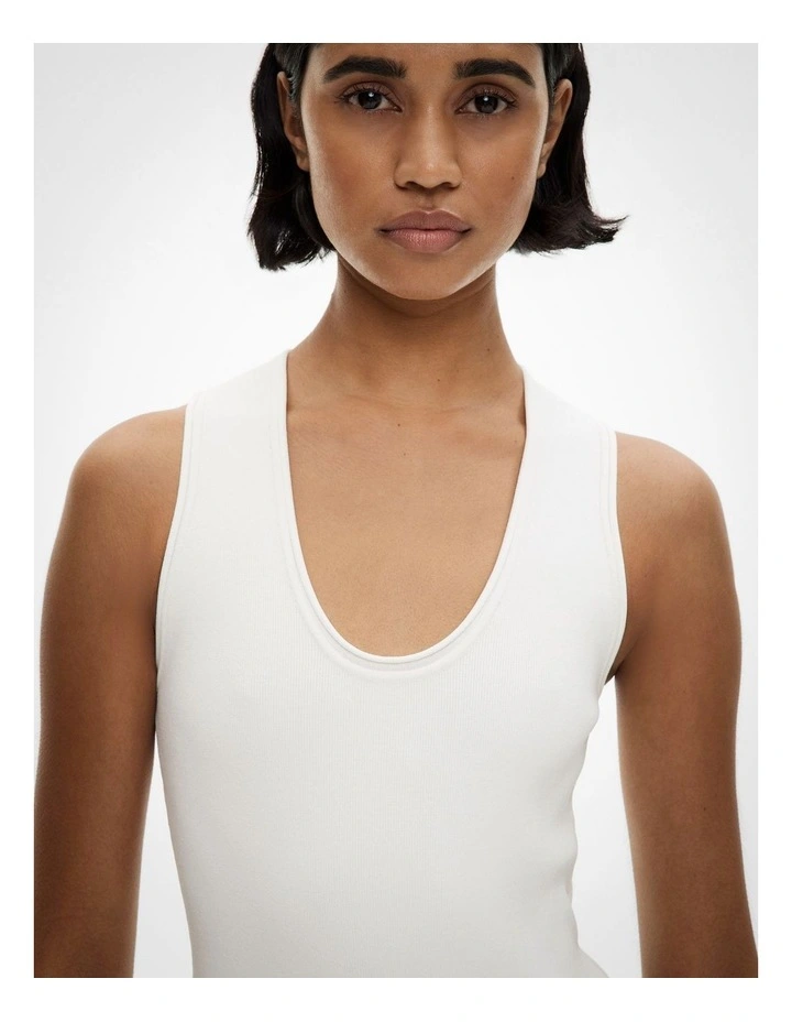 Compact Bodysuit in Fresh White image 3