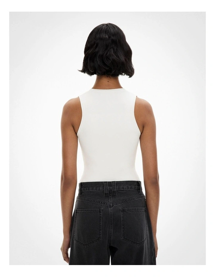 Compact Bodysuit in Fresh White image 5