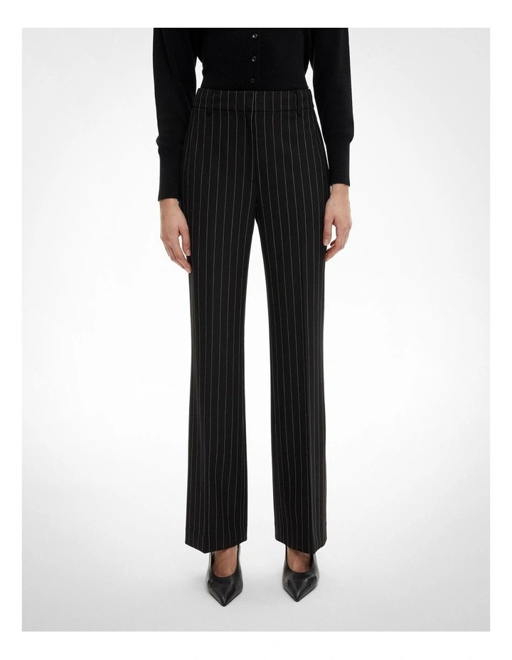 Slim Leg Pant in Black Stripe image 1