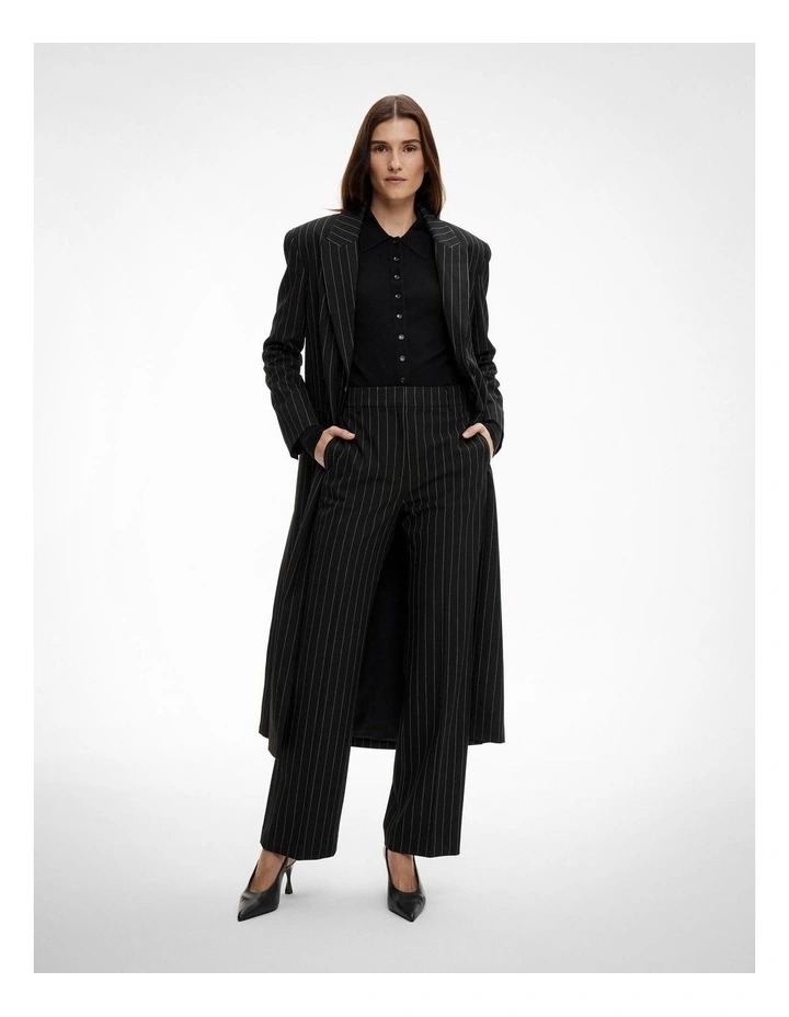 Slim Leg Pant in Black Stripe image 5