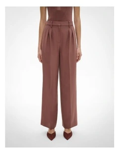 Piped Detail Pant in Maple Rose