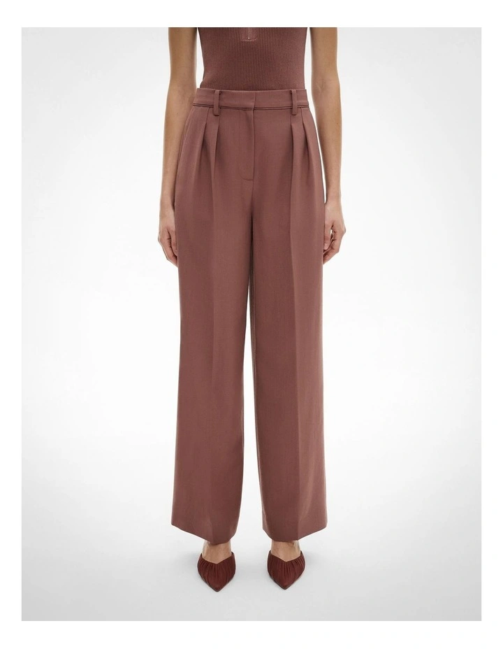 Piped Detail Pant in Maple Rose image 1