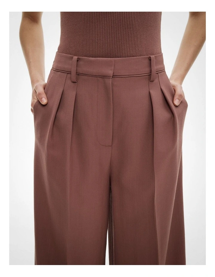 Piped Detail Pant in Maple Rose image 3