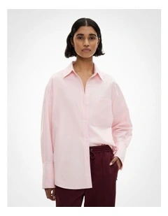 Cotton Oxford Shirt in Powder