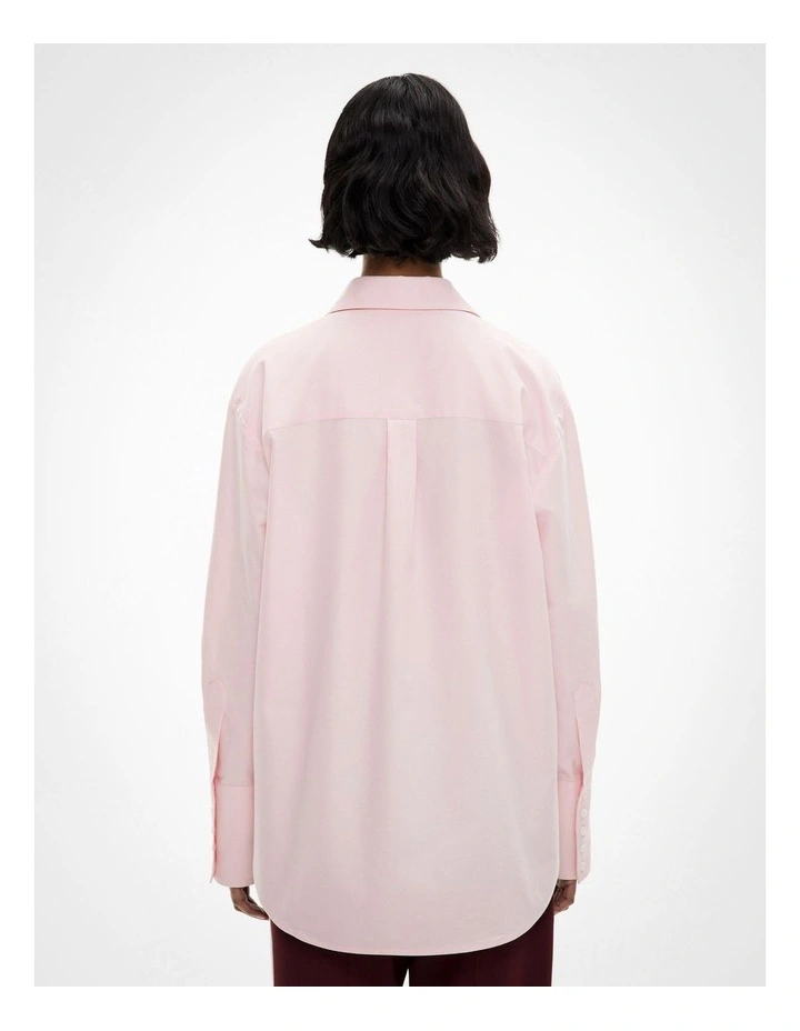 Cotton Oxford Shirt in Powder image 5