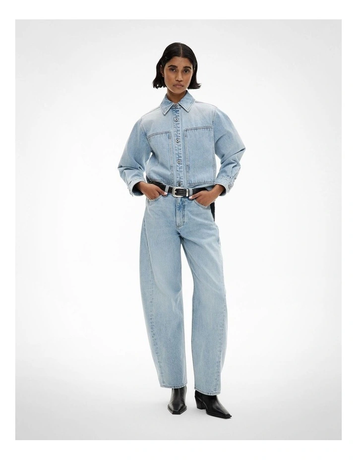 Denim Pocket Shirt in Light Vintage Wash image 2