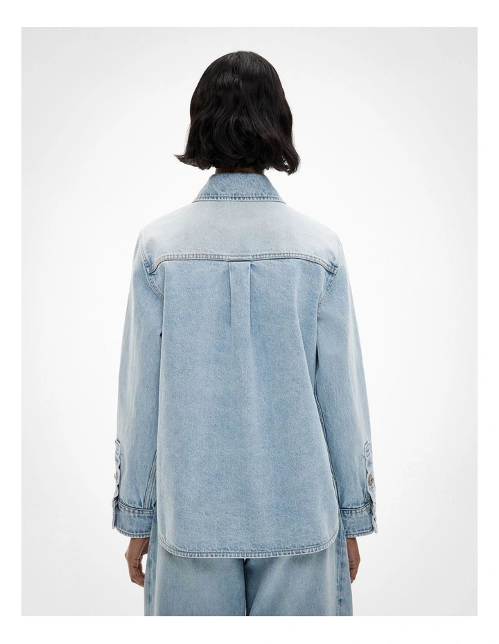 Denim Pocket Shirt in Light Vintage Wash image 5