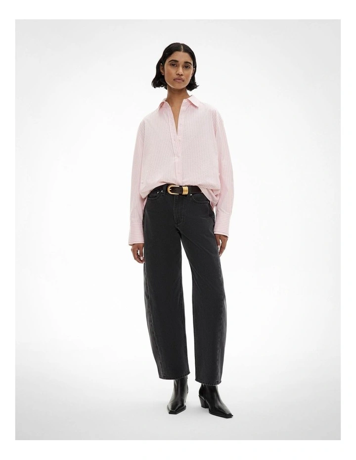 Double Cuff Shirt in Powder Stripe image 2
