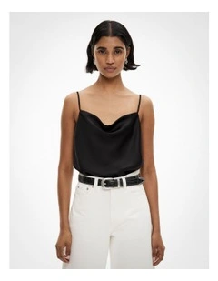 Cowl Neck Camisole in Black
