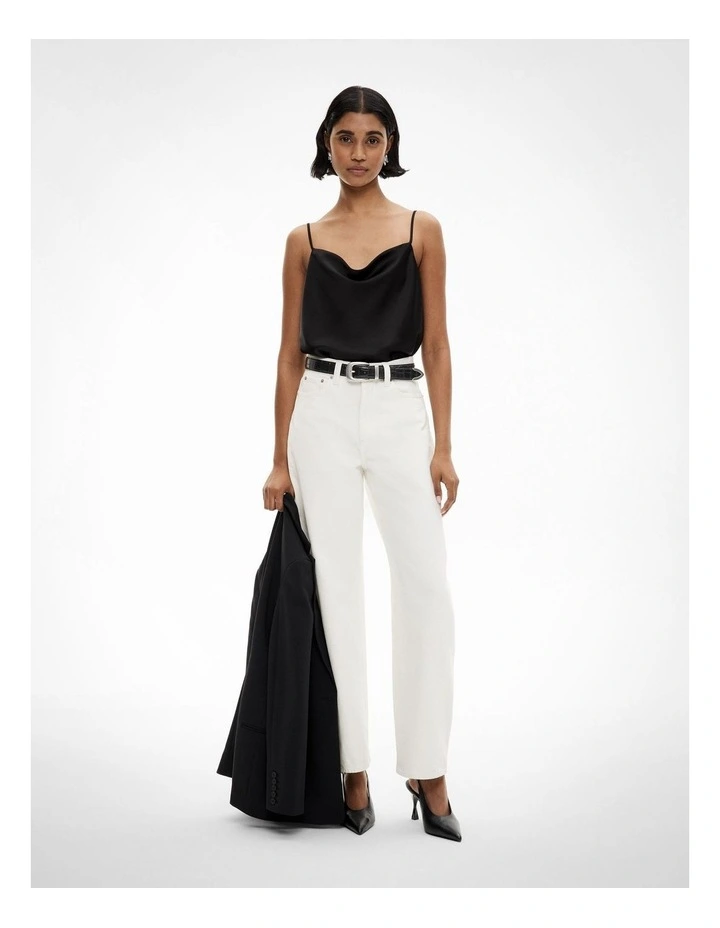 Cowl Neck Camisole in Black image 2