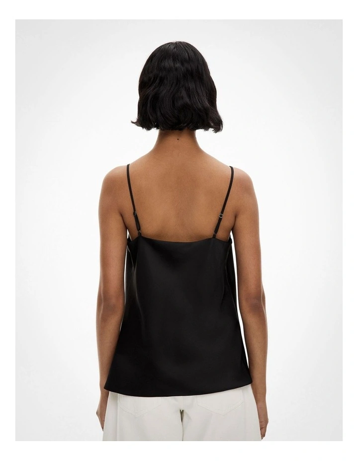 Cowl Neck Camisole in Black image 4