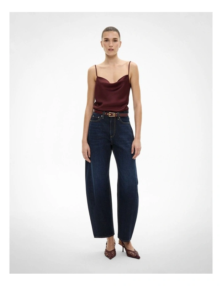 Cowl Neck Camisole in Bordeaux image 2