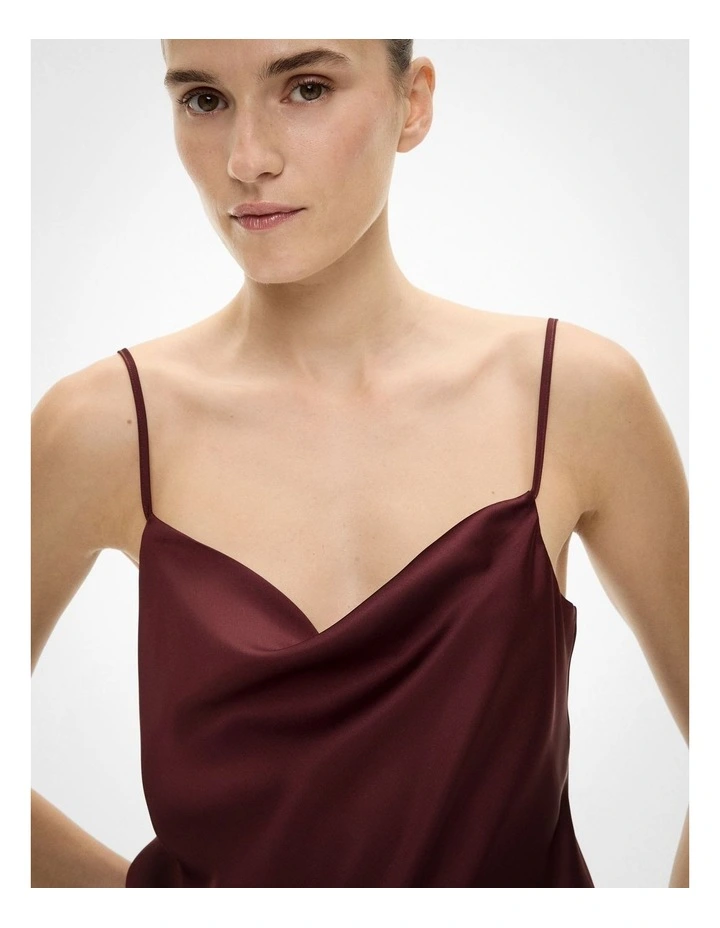 Cowl Neck Camisole in Bordeaux image 3