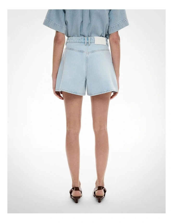 A Line Denim Shorts in Light Vintage Wash image 5