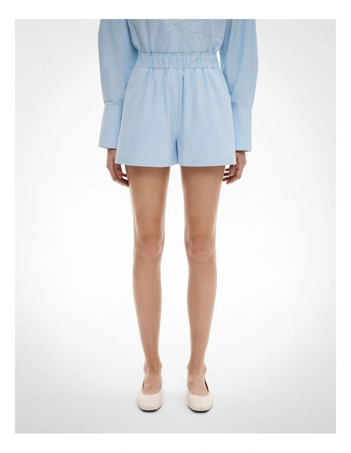 Cotton Oxford Shorts in Chambray image 1