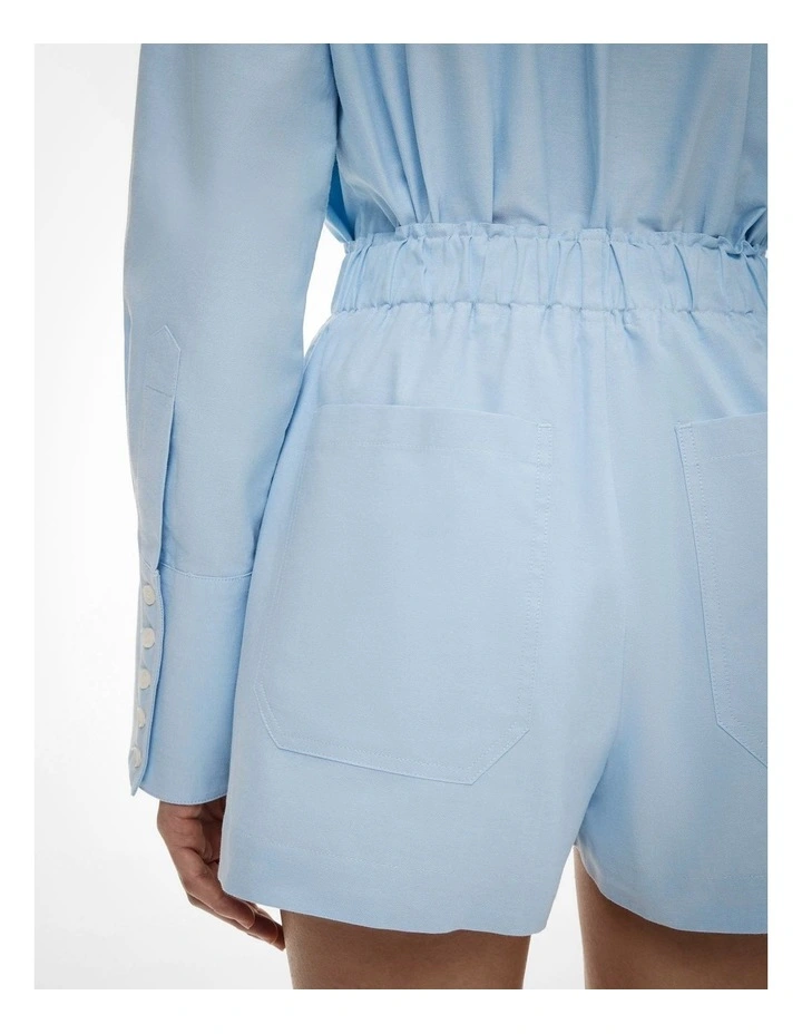Cotton Oxford Shorts in Chambray image 4