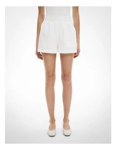 Cotton Oxford Shorts in Fresh White