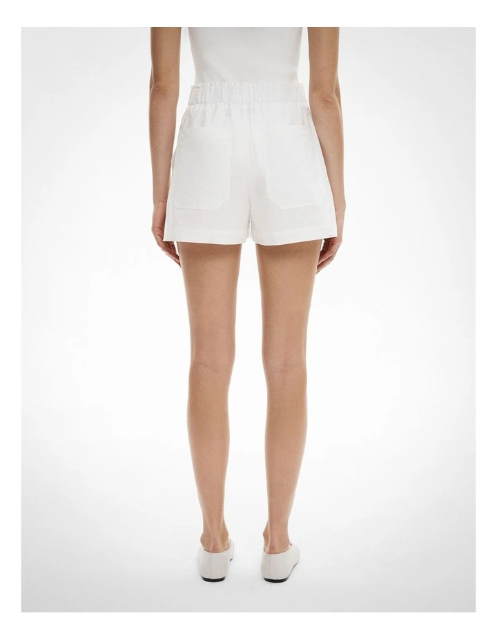 Cotton Oxford Shorts in Fresh White image 4