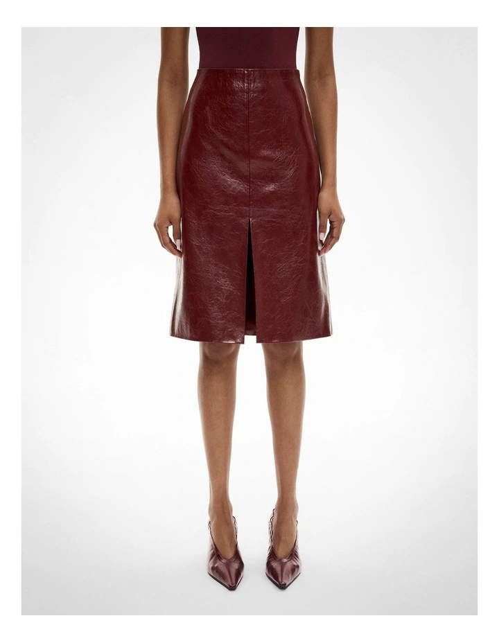 Front Split Skirt in Bordeaux image 1