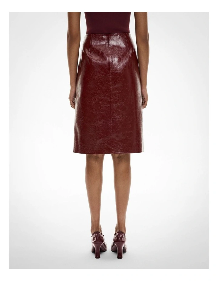 Front Split Skirt in Bordeaux image 5