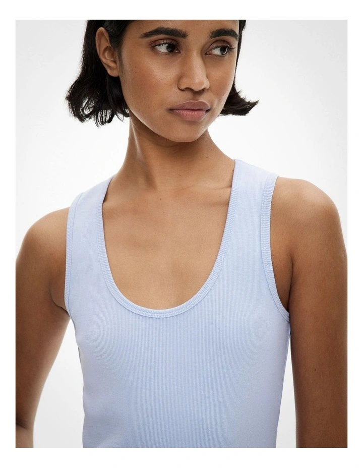 Scoop Rib Tank Top in Soft Violet image 3