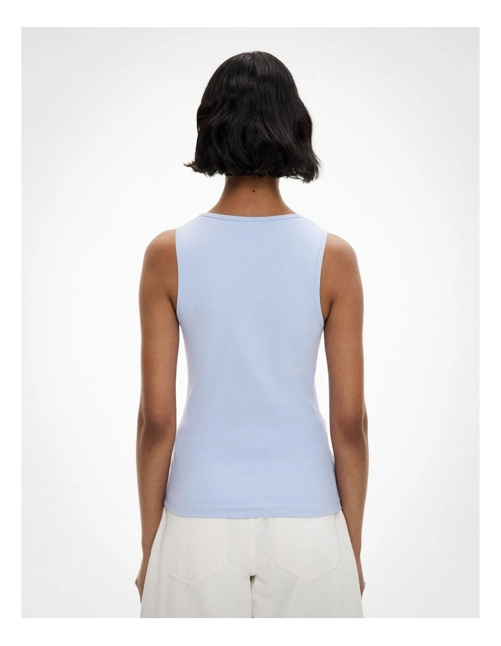 Scoop Rib Tank Top in Soft Violet image 4