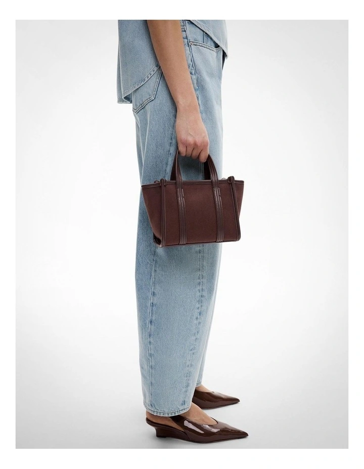 Millie Mini Tote Bag in Chocolate image 3