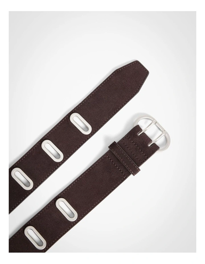 Peyton Eyelet Belt in Espresso image 4