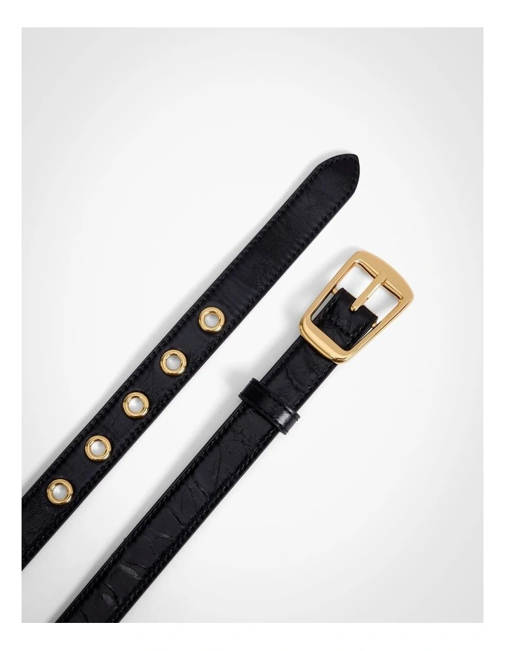 Alba Slim Belt in Black image 4