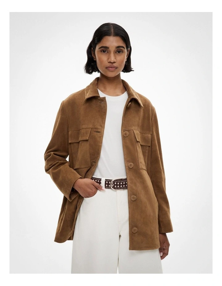 Riley Studded Belt in Espresso image 2