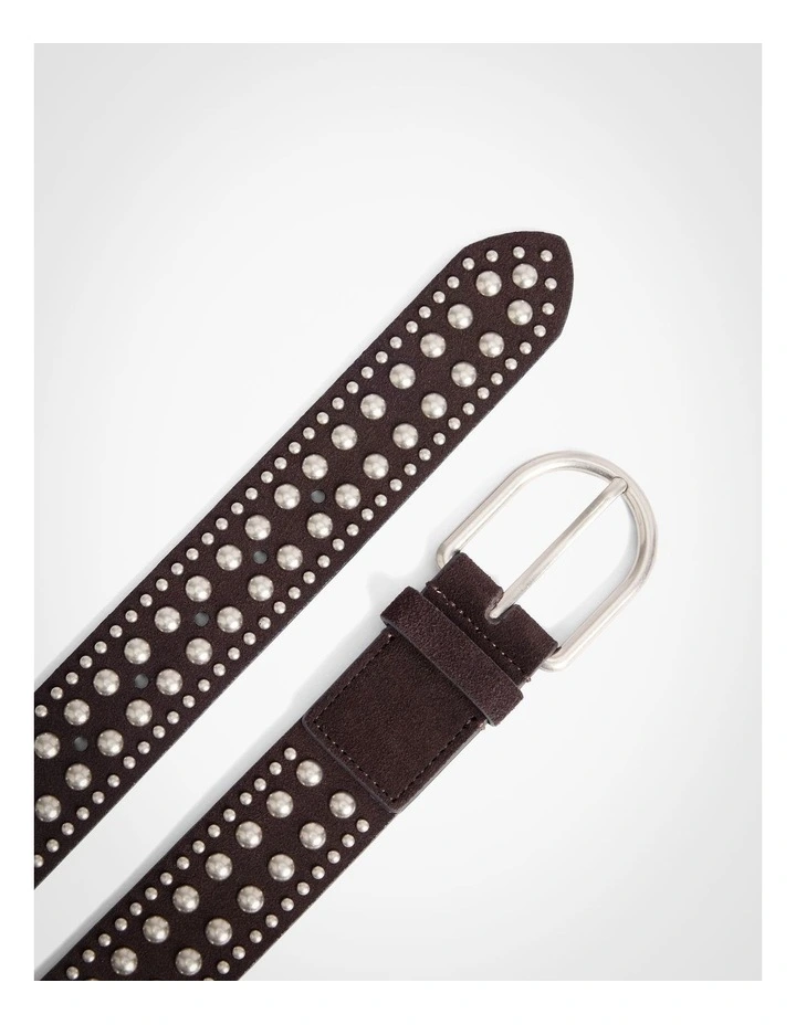 Riley Studded Belt in Espresso image 4