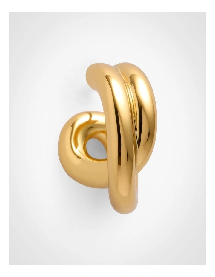 Esme Small Hoop Earrings in Gold image 3