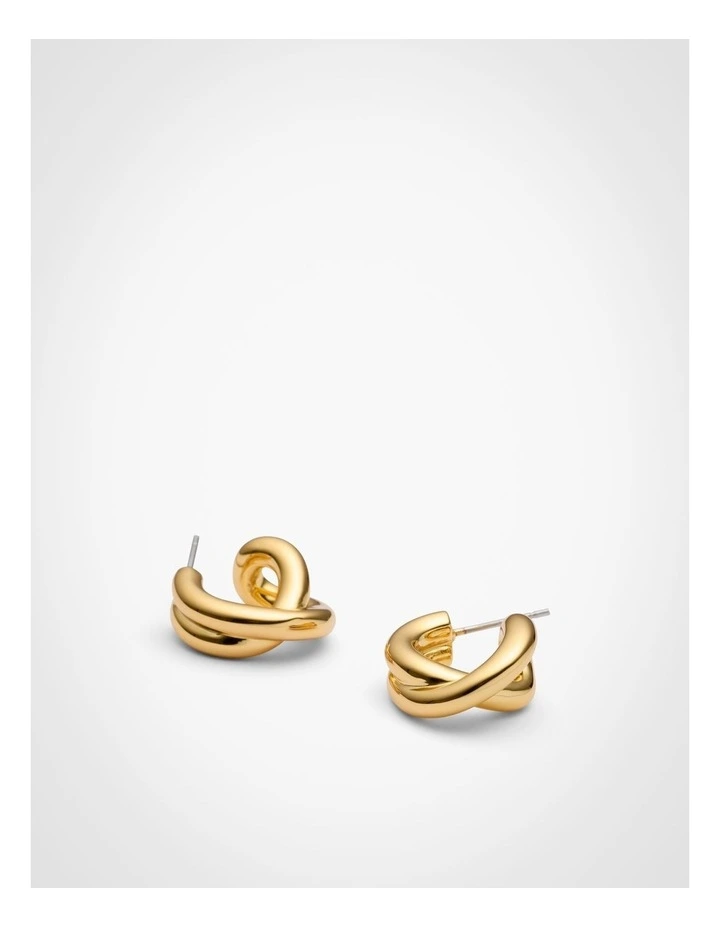 Esme Small Hoop Earrings in Gold image 4