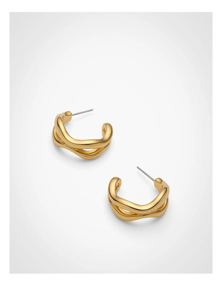 Esme Hoop Earrings in Gold image 4
