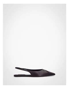 Nikki Slingback Flats in Black
